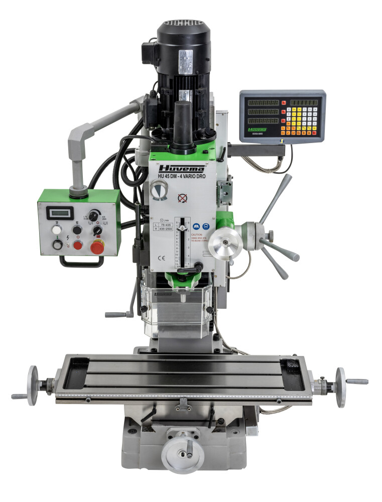 Gear-head milling machine with digital readout and variable speed