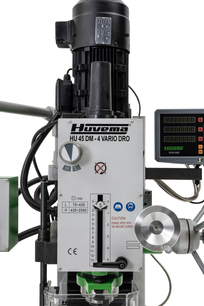 Gear-head milling machine with digital readout and variable speed