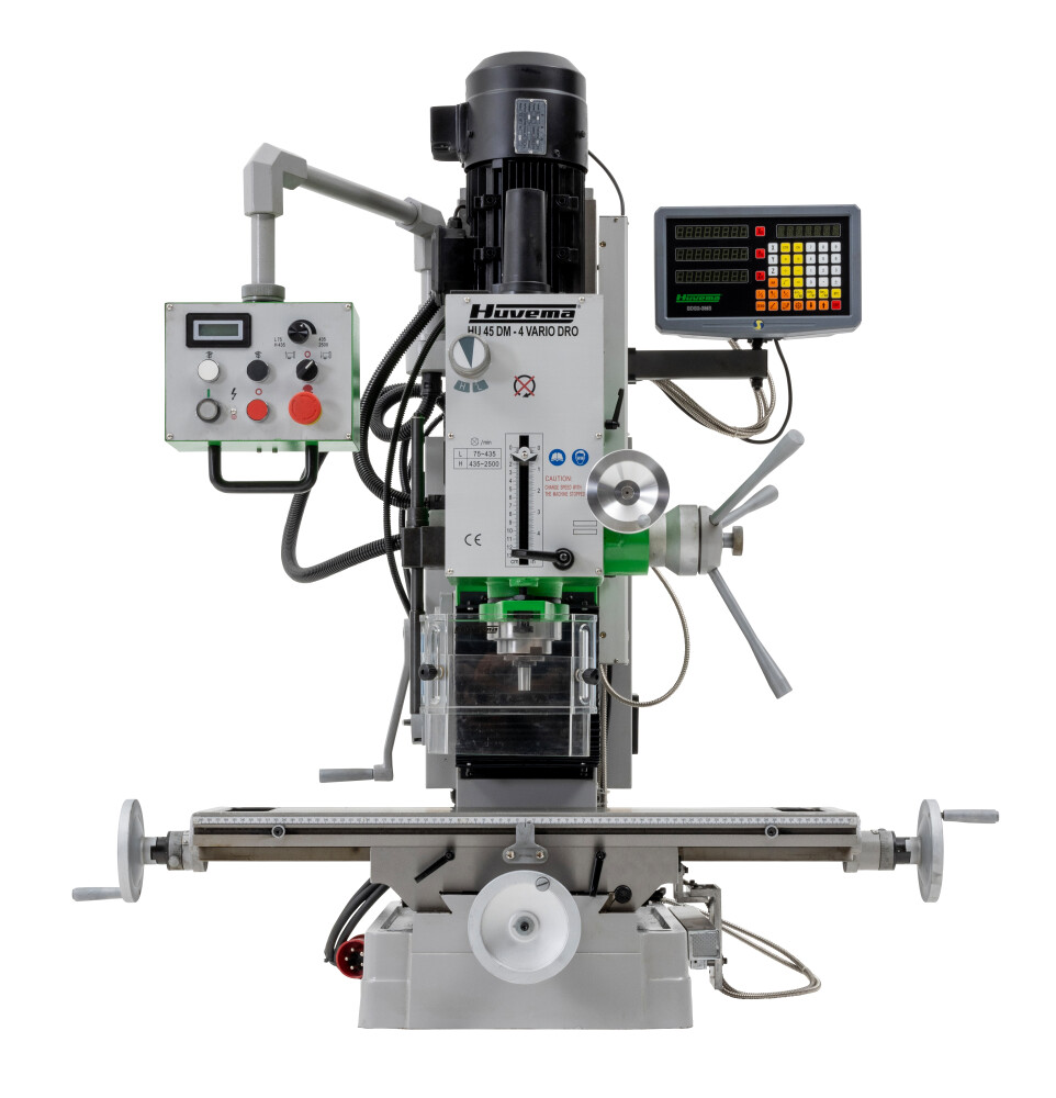 Gear-head milling machine with digital readout and variable speed