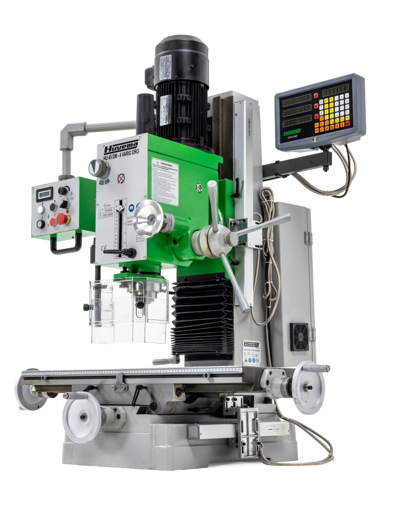 Gear-head milling machine with digital readout and variable speed