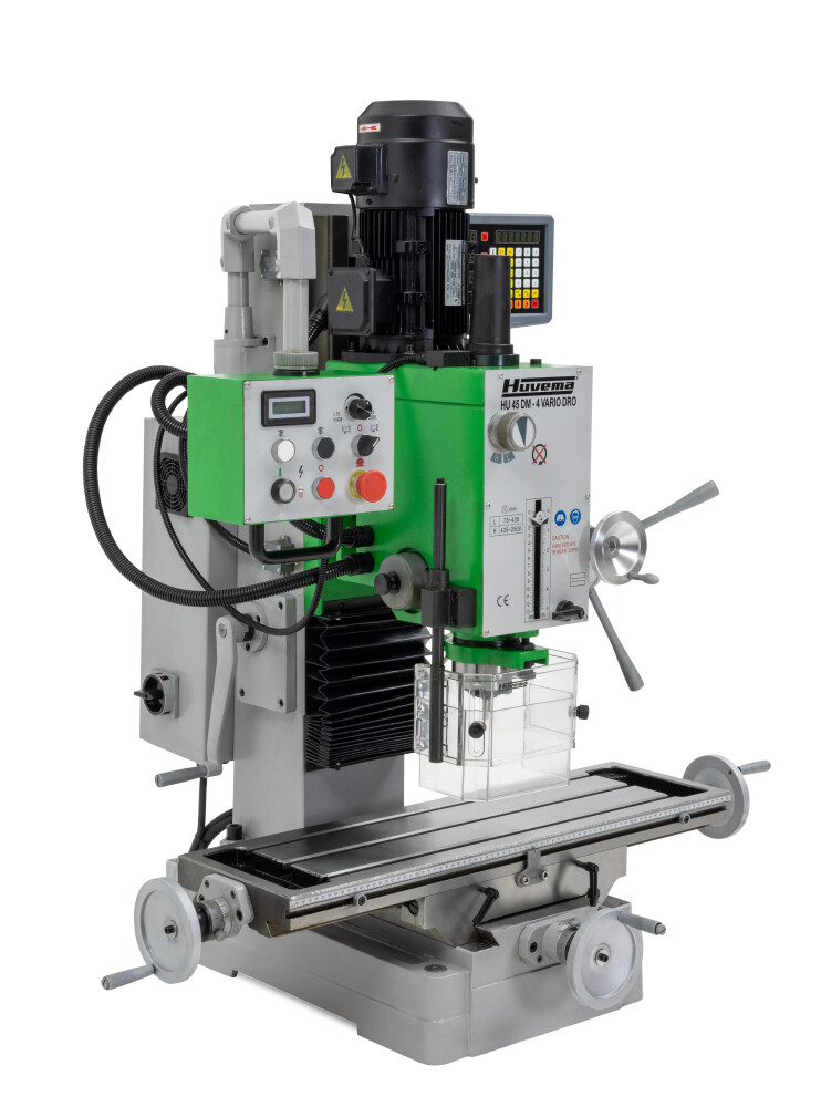 Gear-head milling machine with digital readout and variable speed