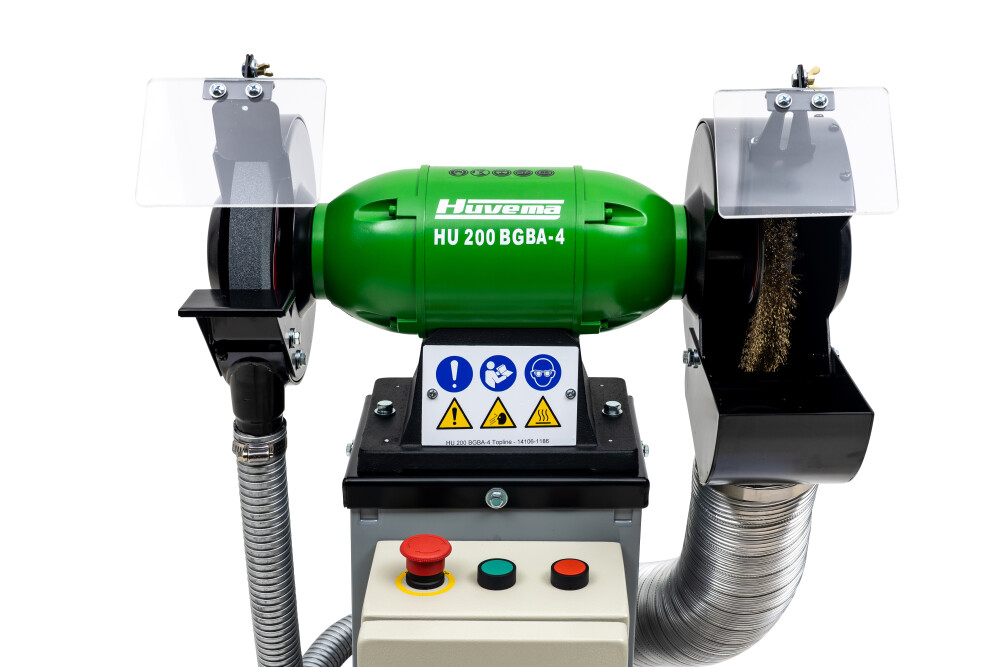 Slijpmachine met onderstel inclusief rem en afzuiging