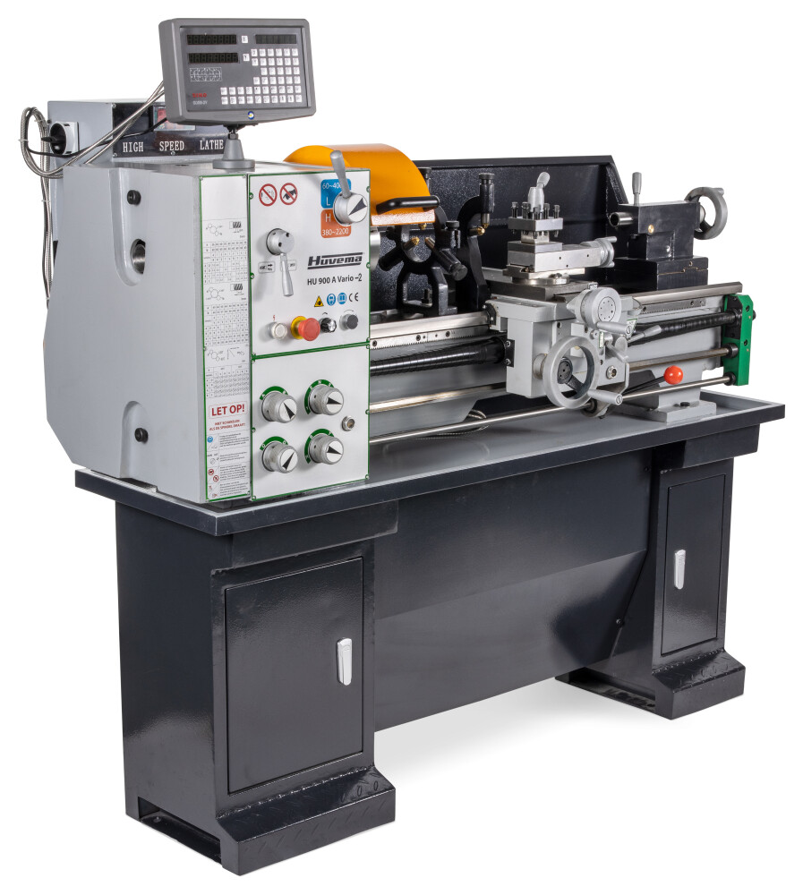 Draaibank 300x910 mm met variabel toerental en digitale uitlezing