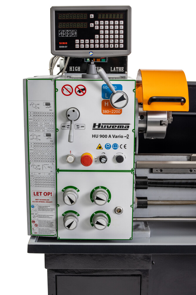 Draaibank 300x910 mm met variabel toerental en digitale uitlezing