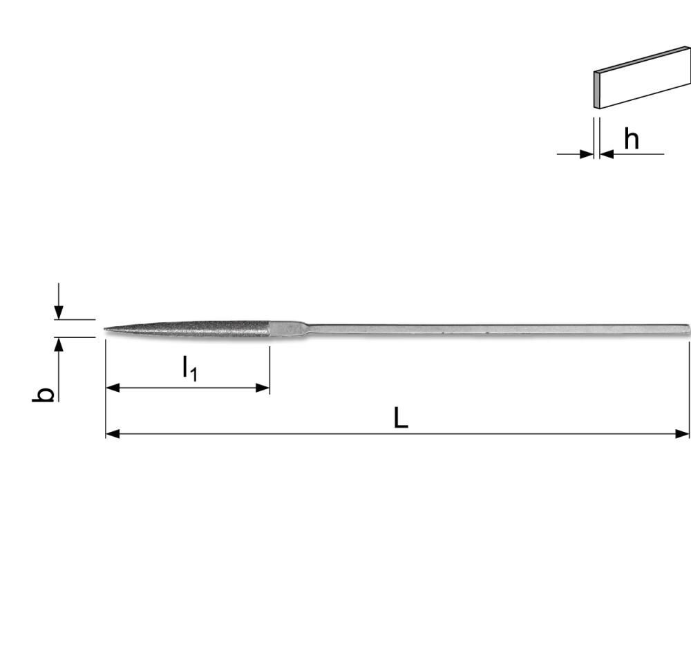 Hardchromium Diamond Escapement file
