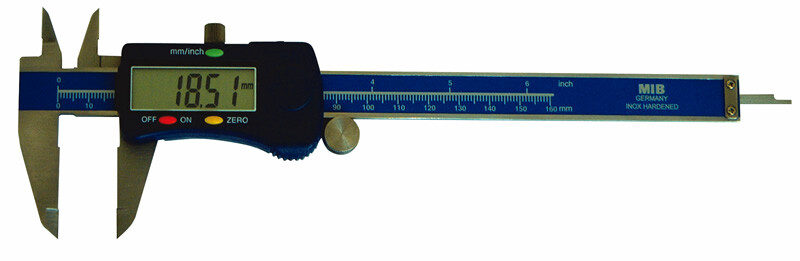Digitaler Messschieber mit Rolle DIN 862