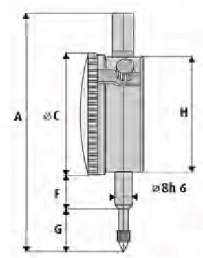 Meetklok , meetbereik 30mm , aflezing 0,01