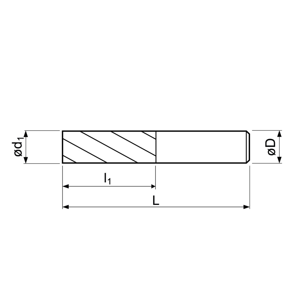 Carbide en-mill 4-flutes 11,0mm
