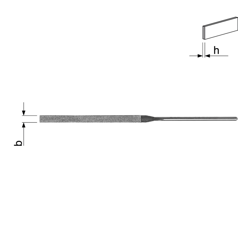 Hardchromium diamond needle files