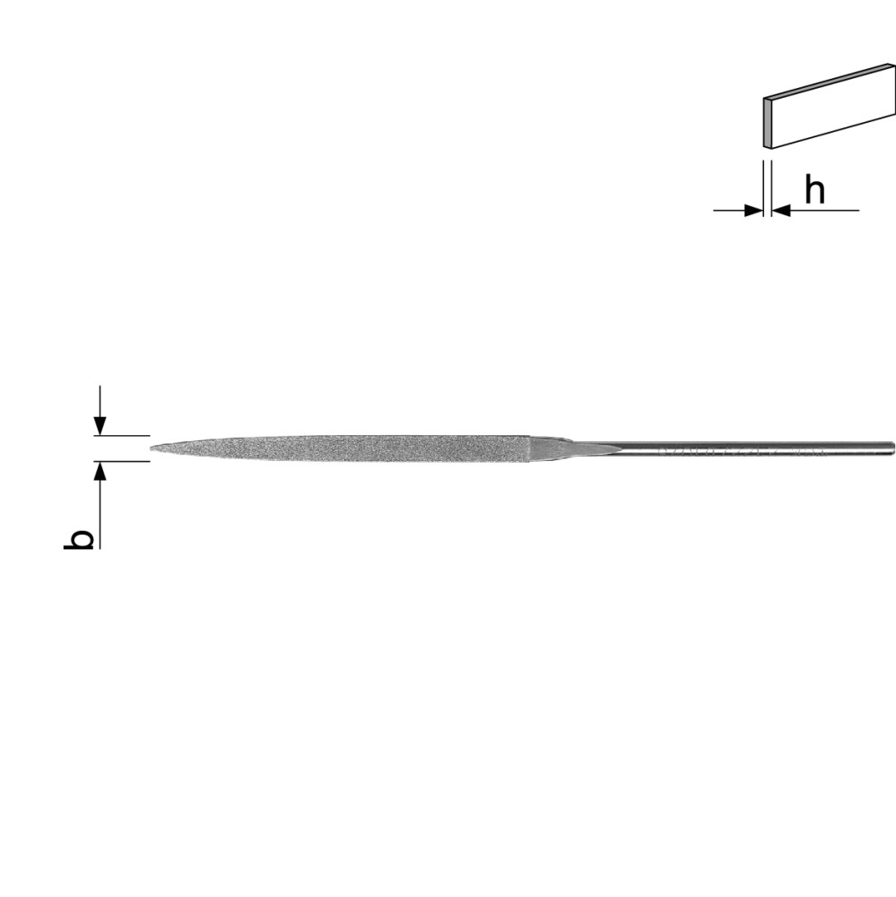 Hardchromium diamond needle files