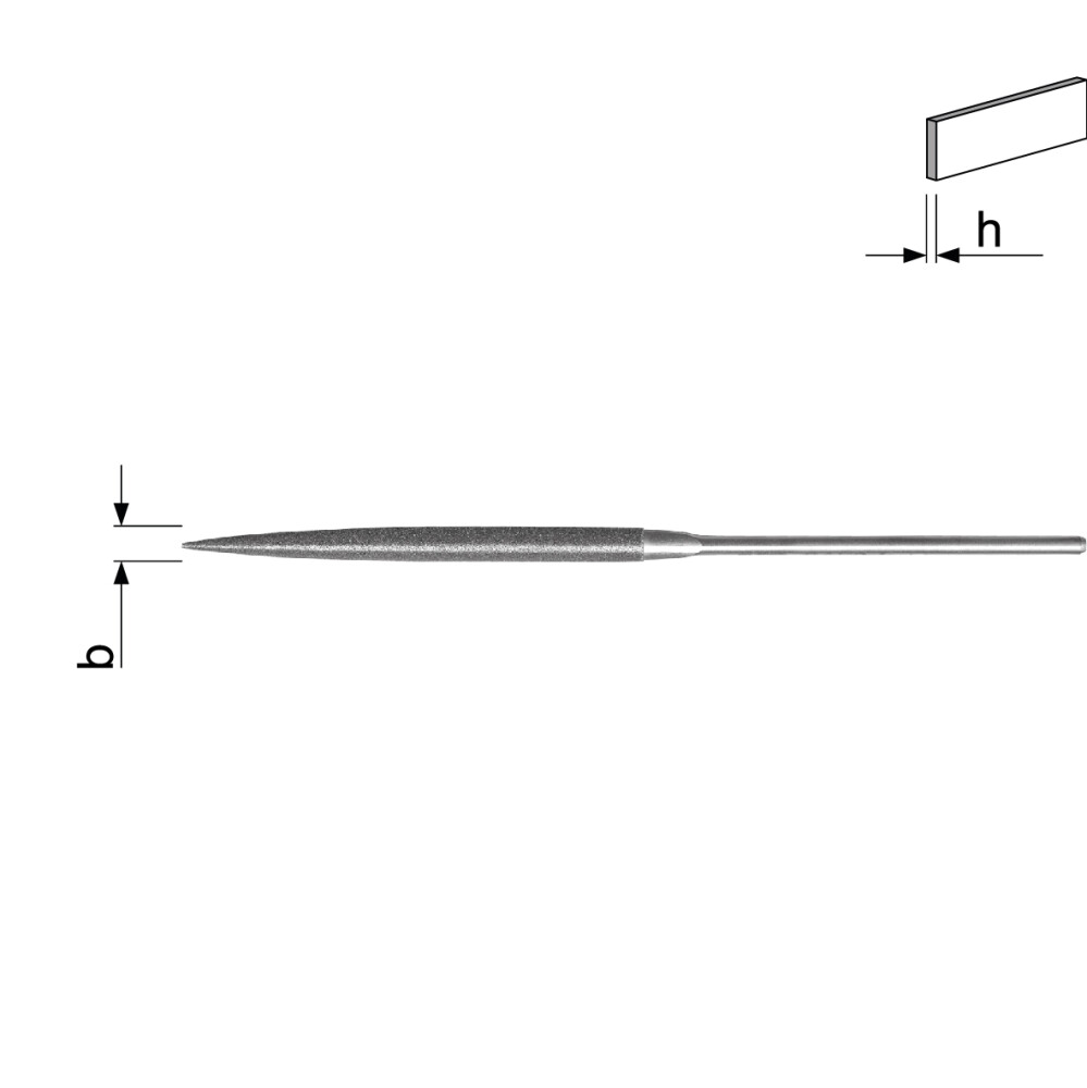 Hardchromium diamond needle files