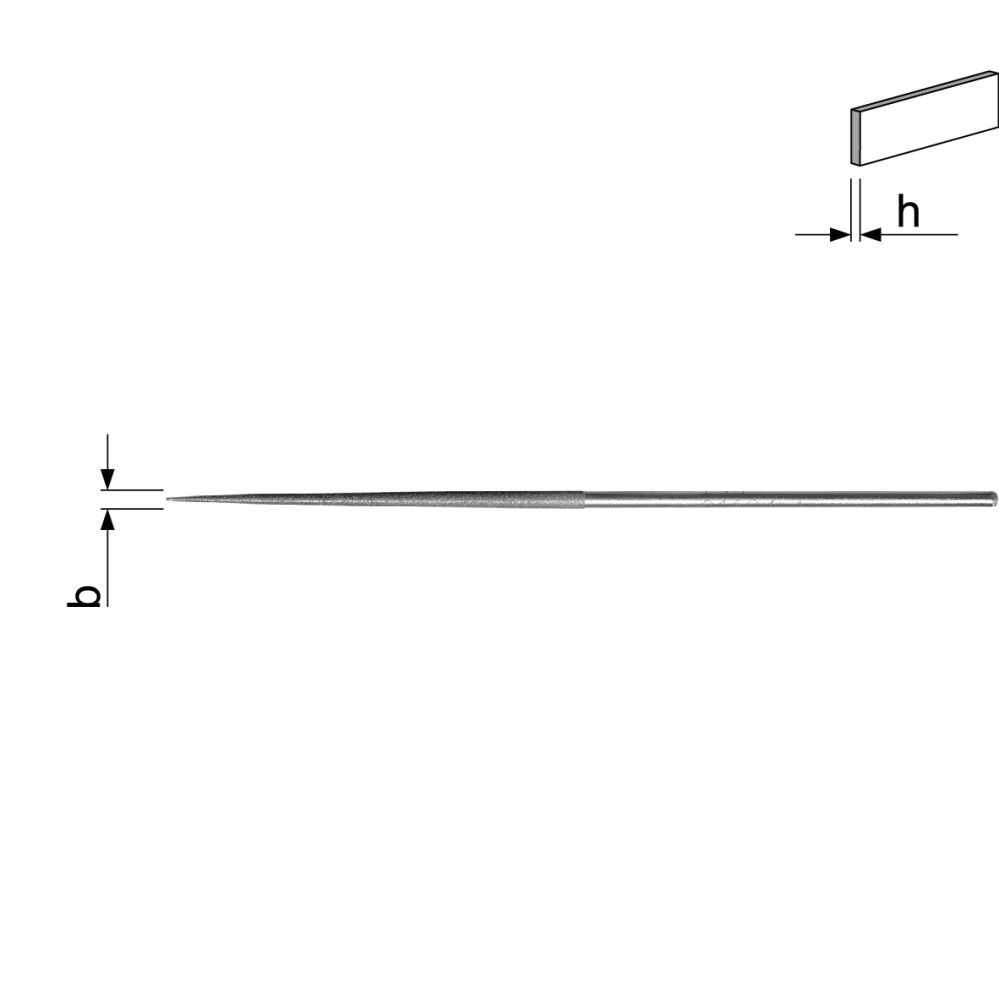 Hardchromium diamond needle files