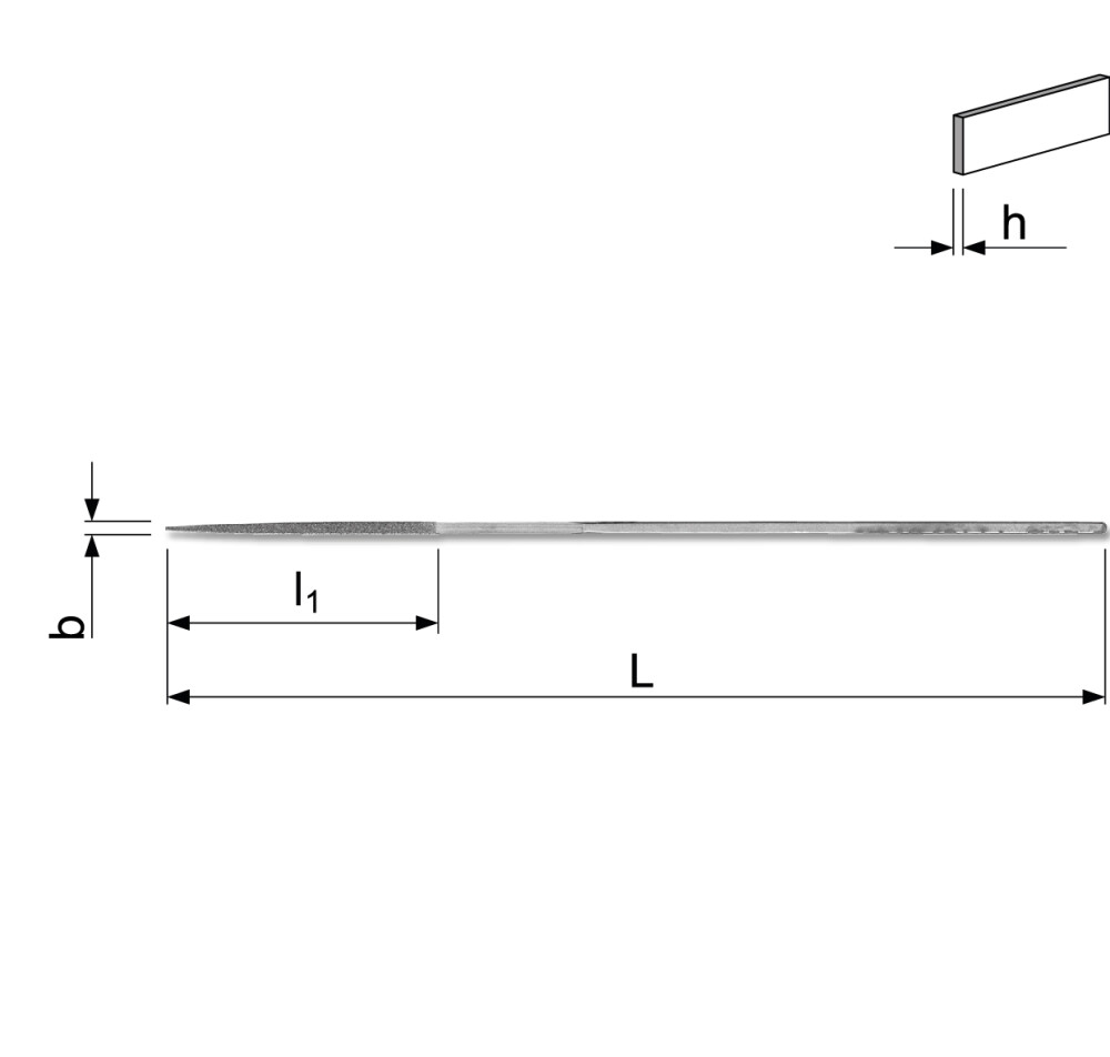 Hardchromium Diamond Escapement file