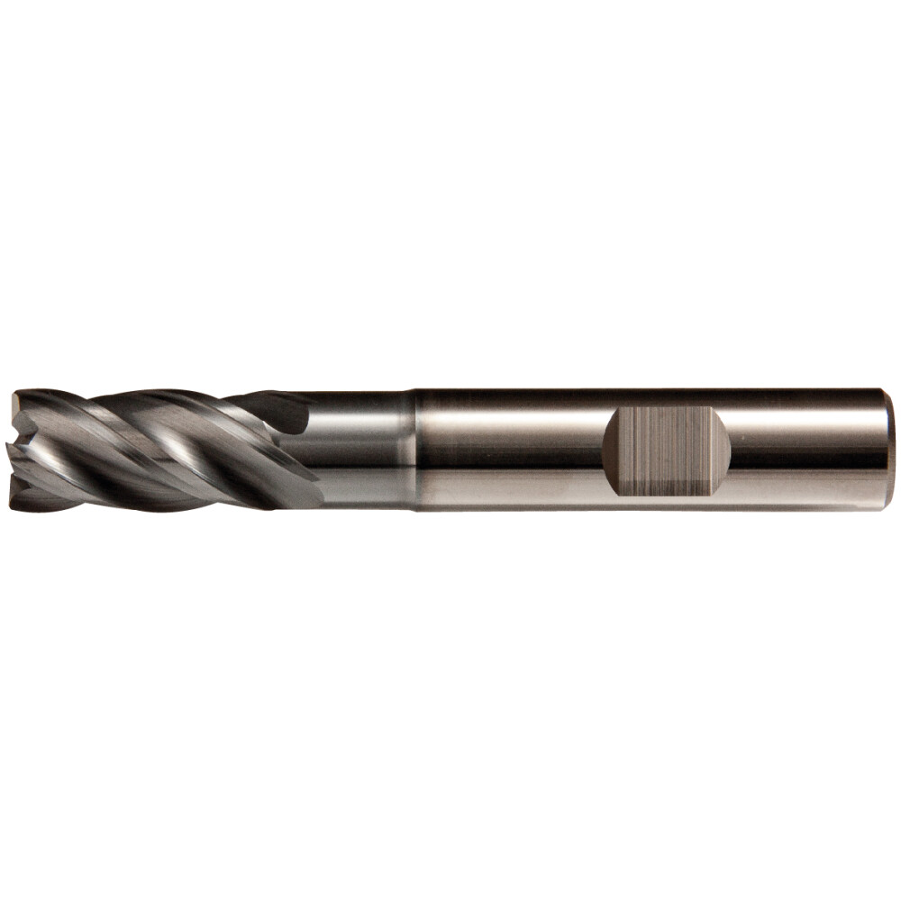 HPC S/C end mill, AlCrN-coated, with angle radius