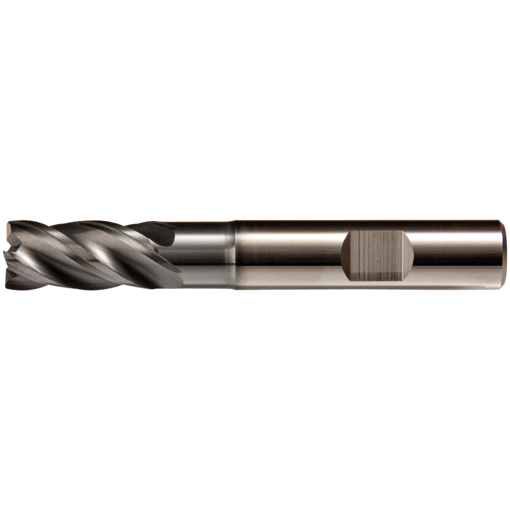 HPC S/C end mill, AlCrN-coated, with angle radius
