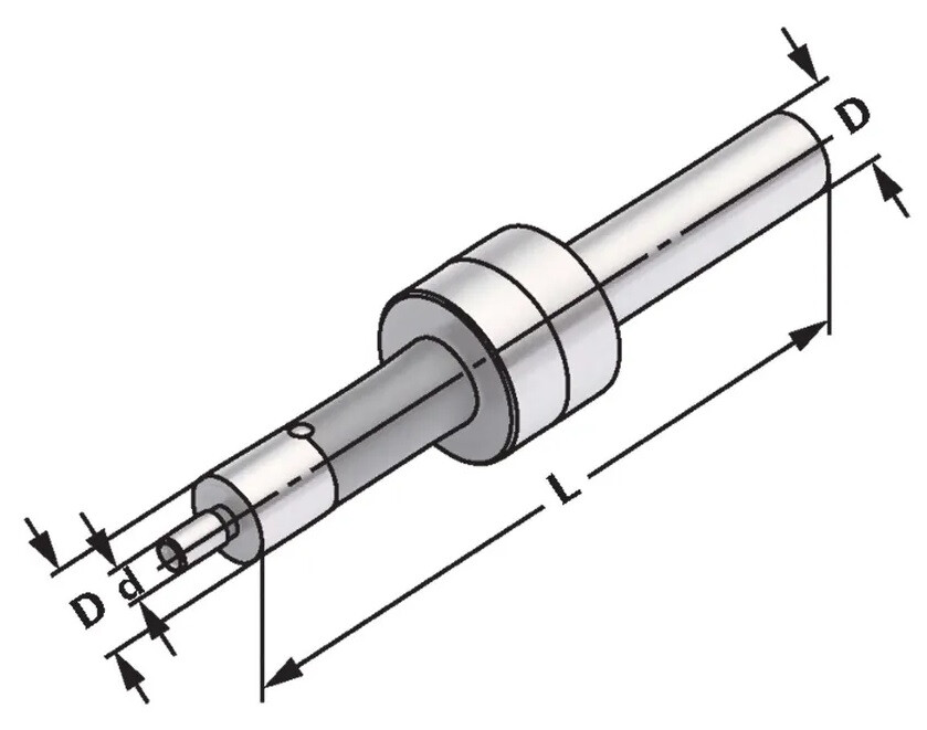 2D Palpeurs d'angle pinule avec épaulement Ø 10 ou 4 mm