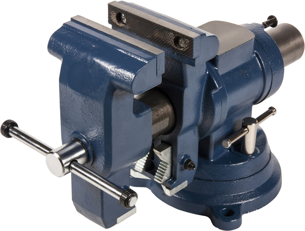 Rotating base and head bench vise