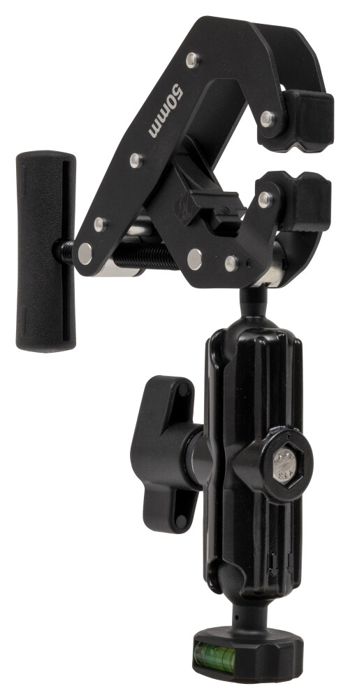 Pince en C avec bras de verrouillage pour support tablette/smartphone