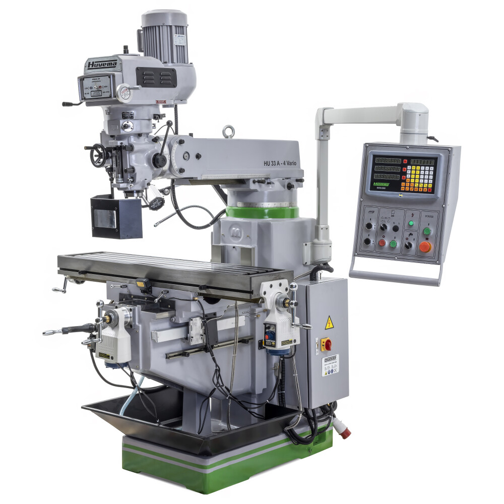 Torenfreesmachine ISO40 met digitale uitlezing en werktafel 1370 x 305 mm