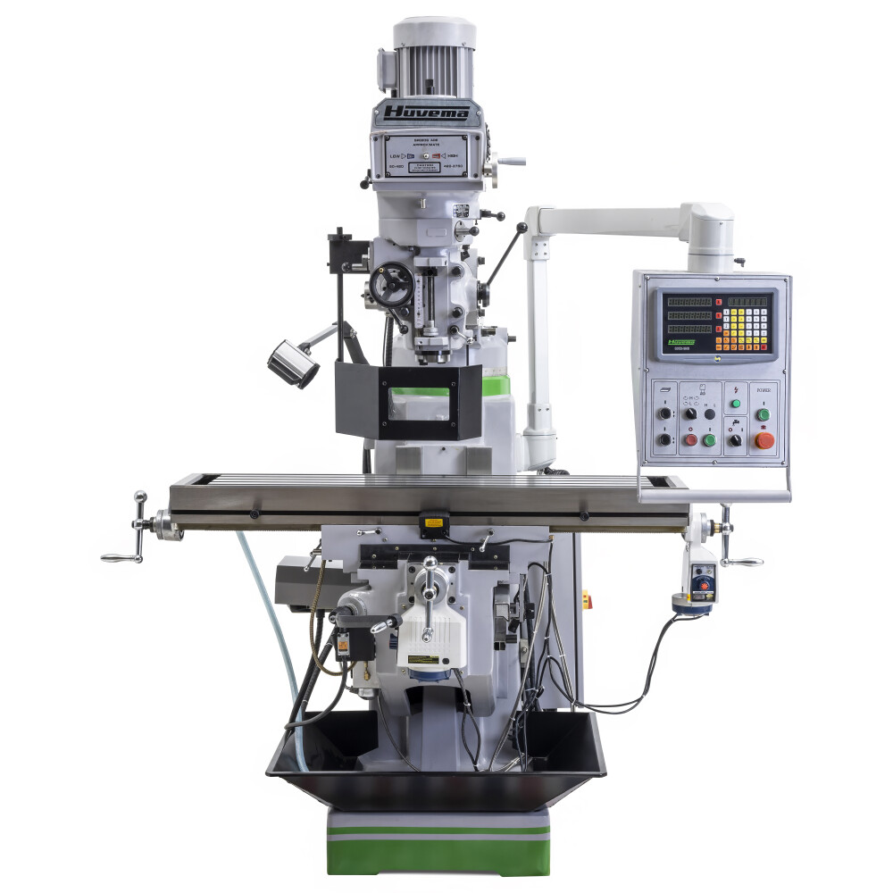 Torenfreesmachine ISO40 met digitale uitlezing en werktafel 1370 x 305 mm