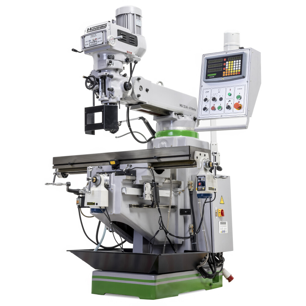 Torenfreesmachine ISO40 met digitale uitlezing en werktafel 1370 x 305 mm