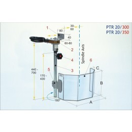 Shield 350h240mm with safety microswitch