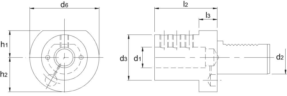 VDI-Tool Holder DIN 69880, type E2, for straight shanks