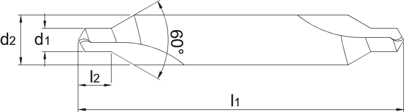 HSS Zentrierbohrer DIN 333-A 60°