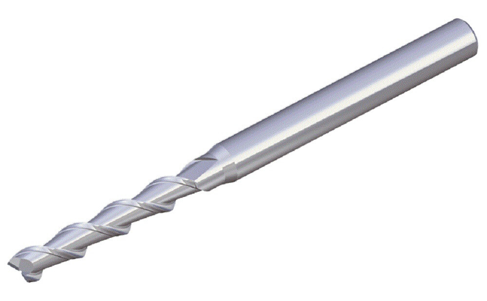 2 Flute solid carbide end mills of extra long length type   for aluminum machining