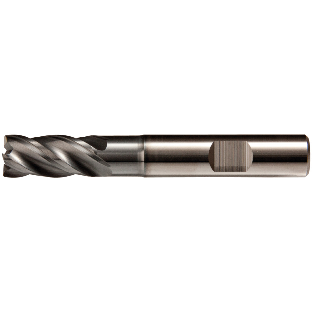 HPC S/C end mill, AlCrN-coated, with angle radius