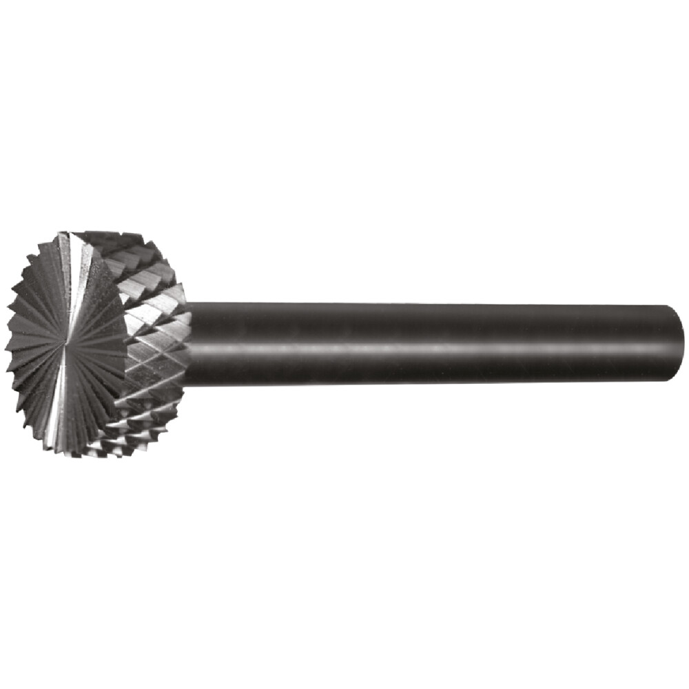 Carbide rotary burr, T-shaped, flat head with end cut
