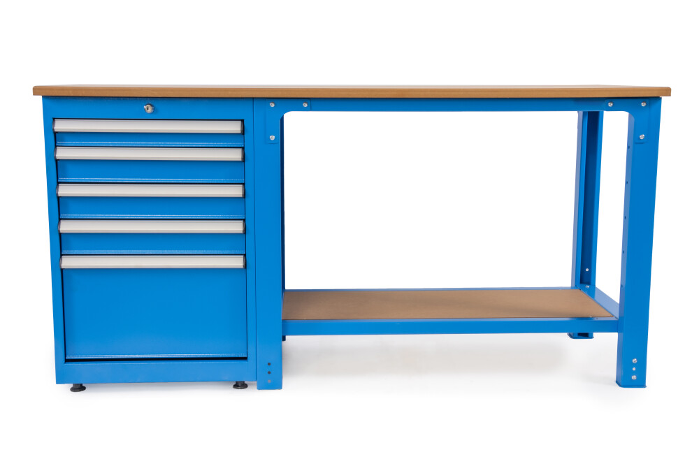 Werktafel met 12 CNC universele gereedschapshouders en 5 laden
