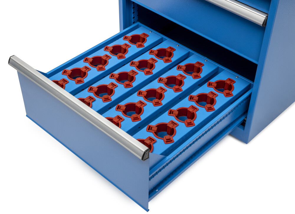 Armoire à outils 6 tiroirs avec 20 porte-outils CNC
