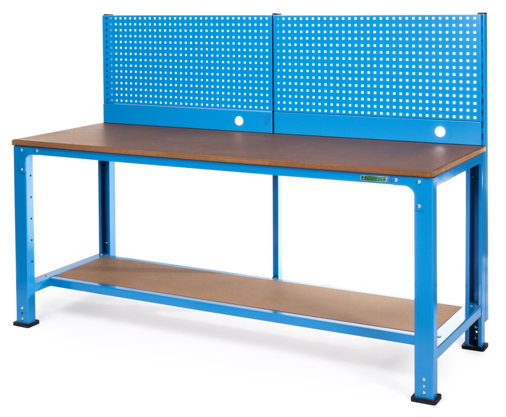 Table de travail avec planche à outils et plan de travail en MDF