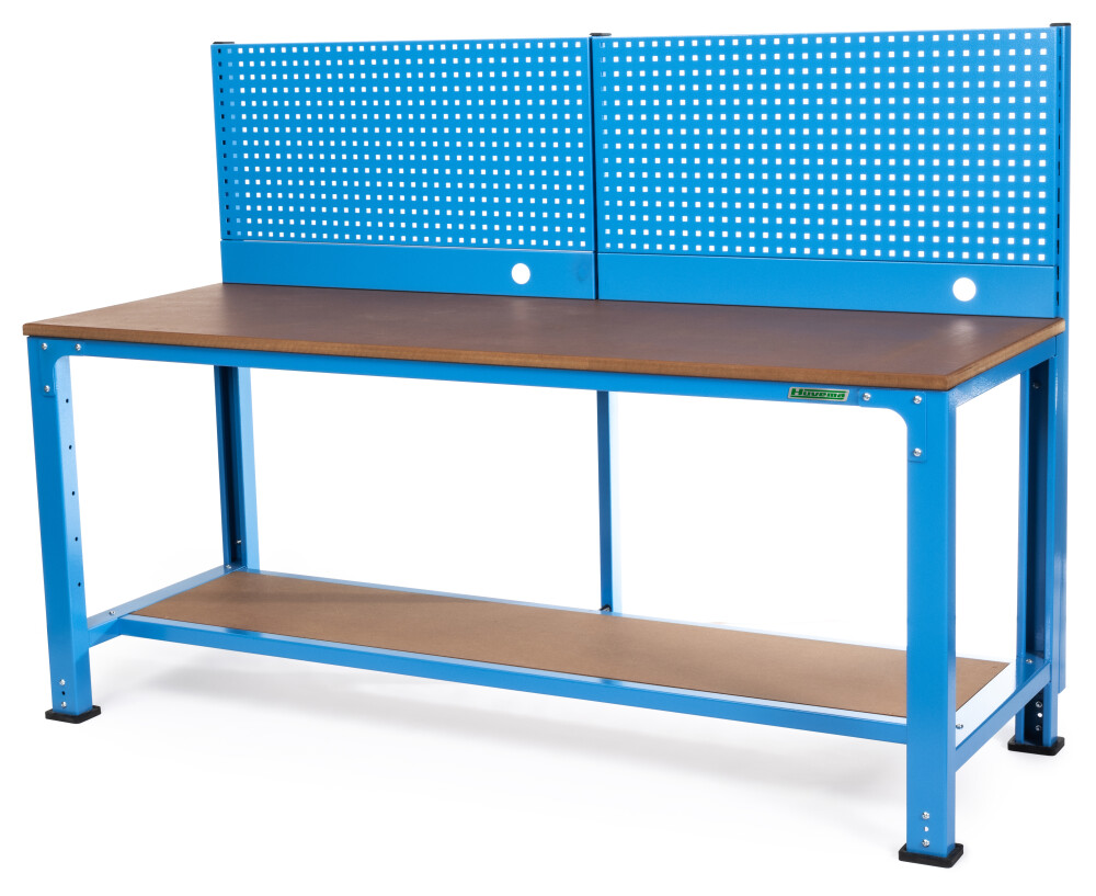 Table de travail avec planche à outils et plan de travail en MDF