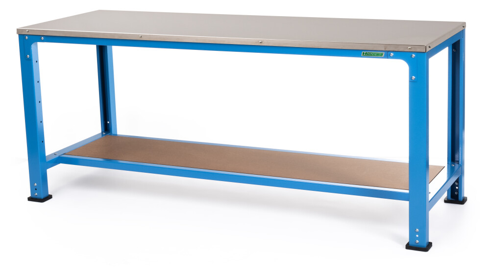 Arbeitstisch 170 x 70 cm mit Edelstahl-Arbeitsplatte