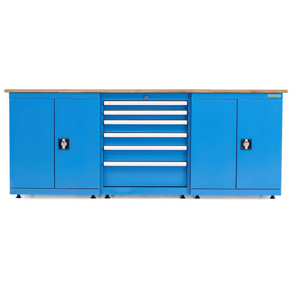 Werkbank 220 x 75 cm met MDF werkblad