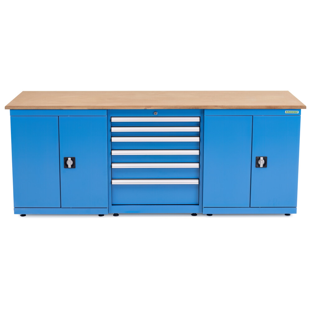 Werkbank 220 x 75 cm met MDF werkblad