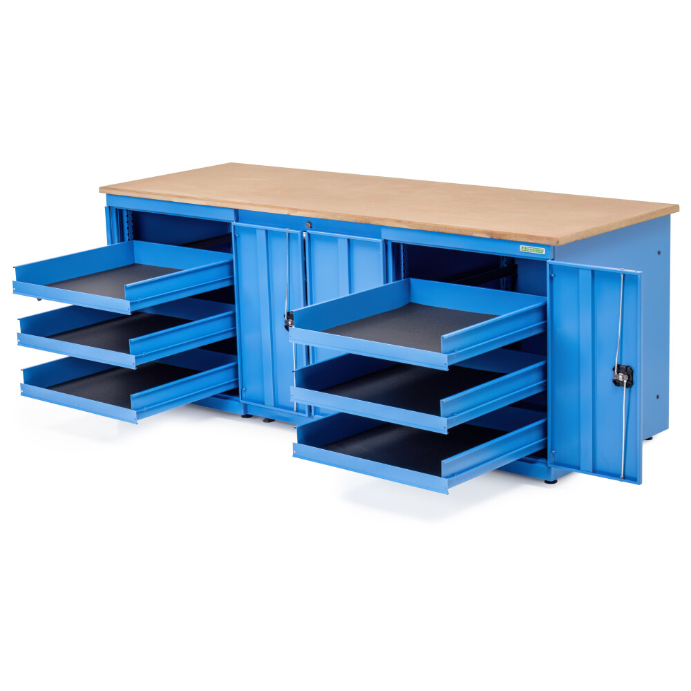 Werkbank 220 x 75 cm met MDF werkblad