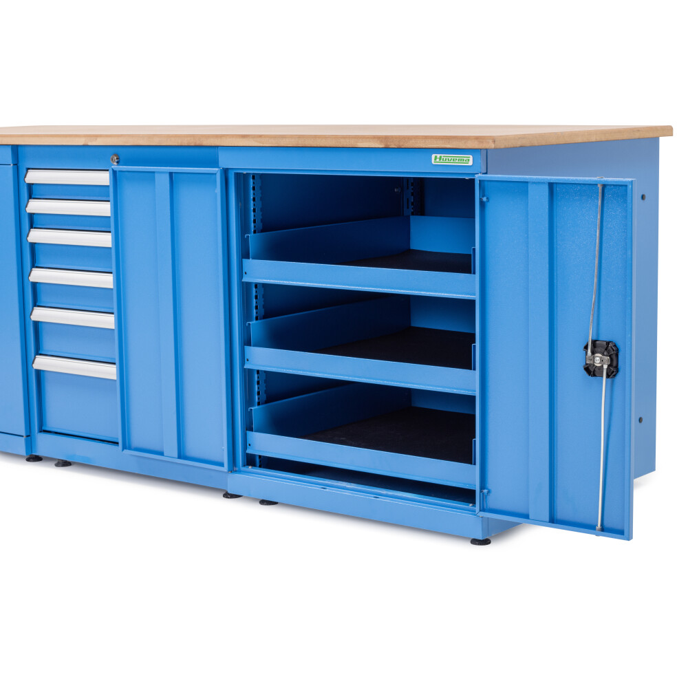 Werkbank 220 x 75 cm met MDF werkblad