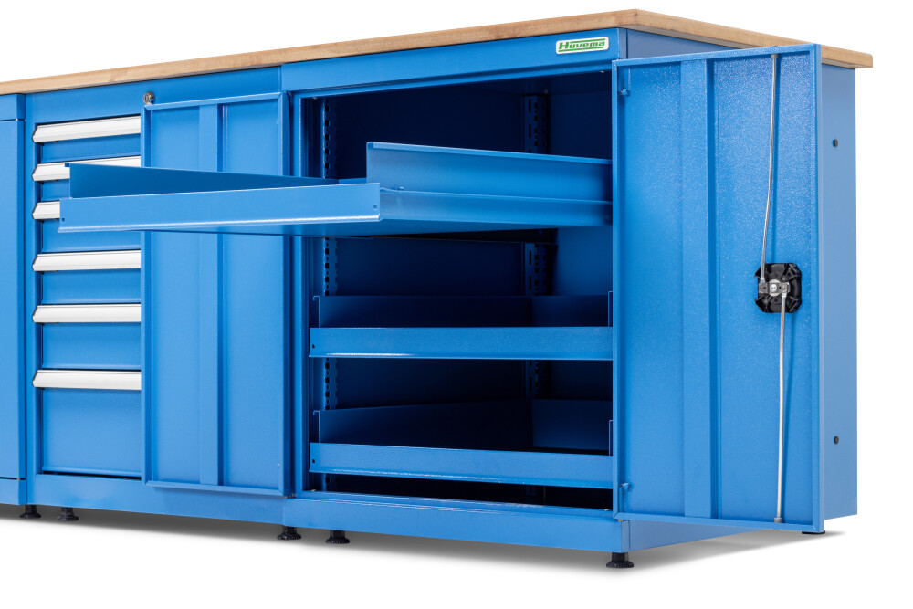 Werkbank 220 x 75 cm met MDF werkblad