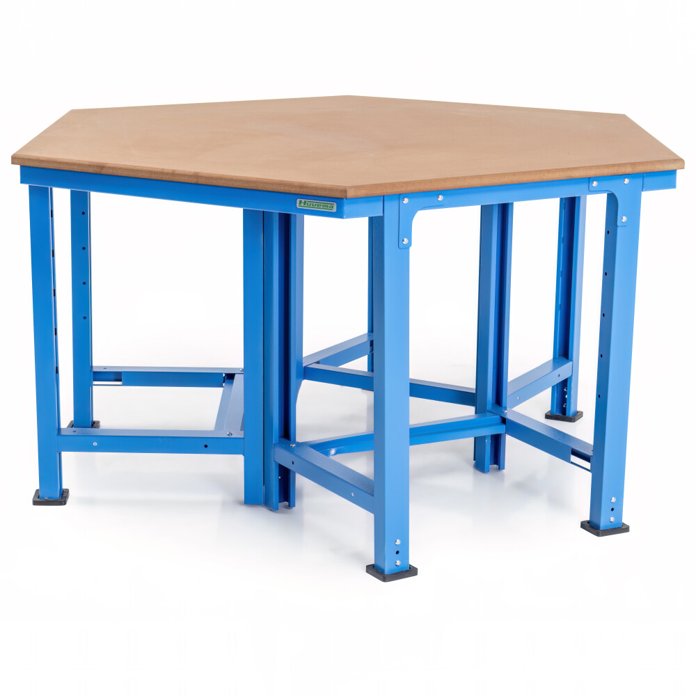 Zeshoekige werktafel met MDF werkblad