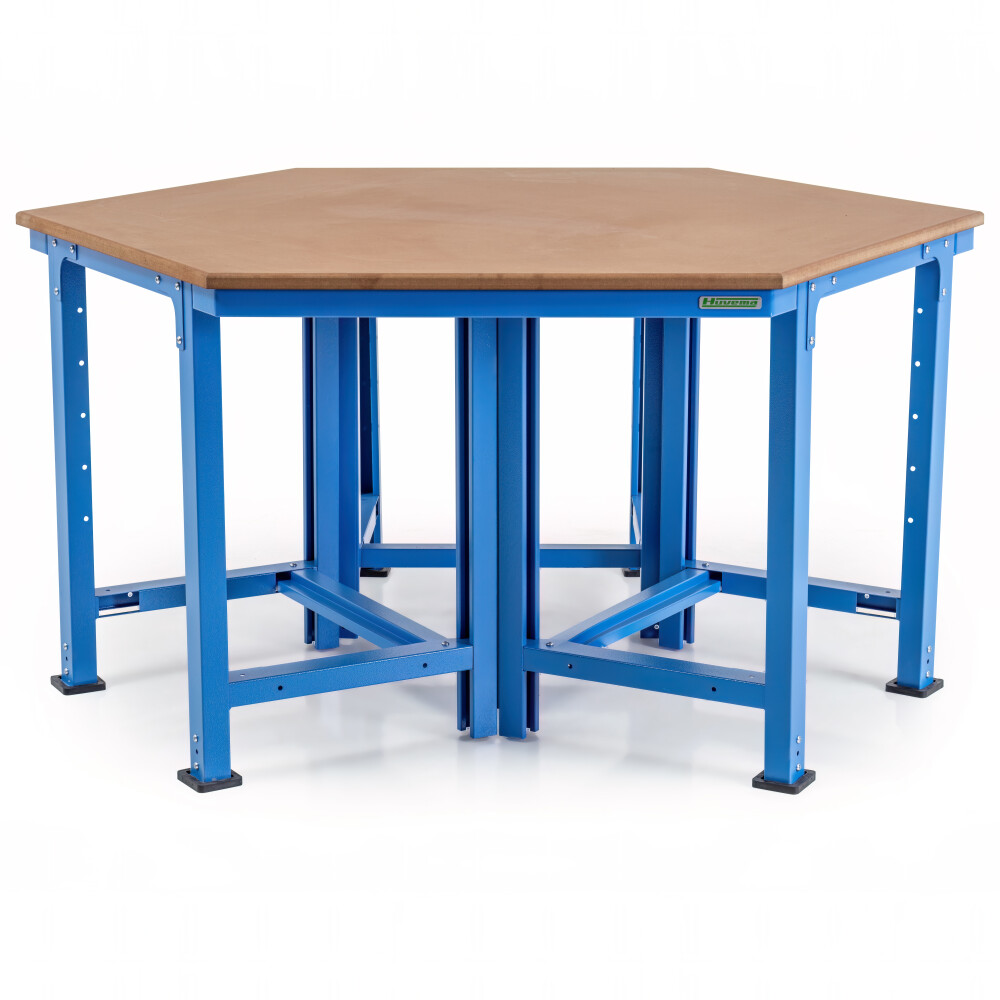 Zeshoekige werktafel met MDF werkblad