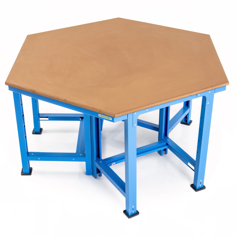 Zeshoekige werktafel met MDF werkblad