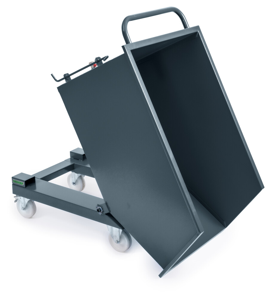 Verrijdbare kiepcontainer - spanenbak - 240 liter