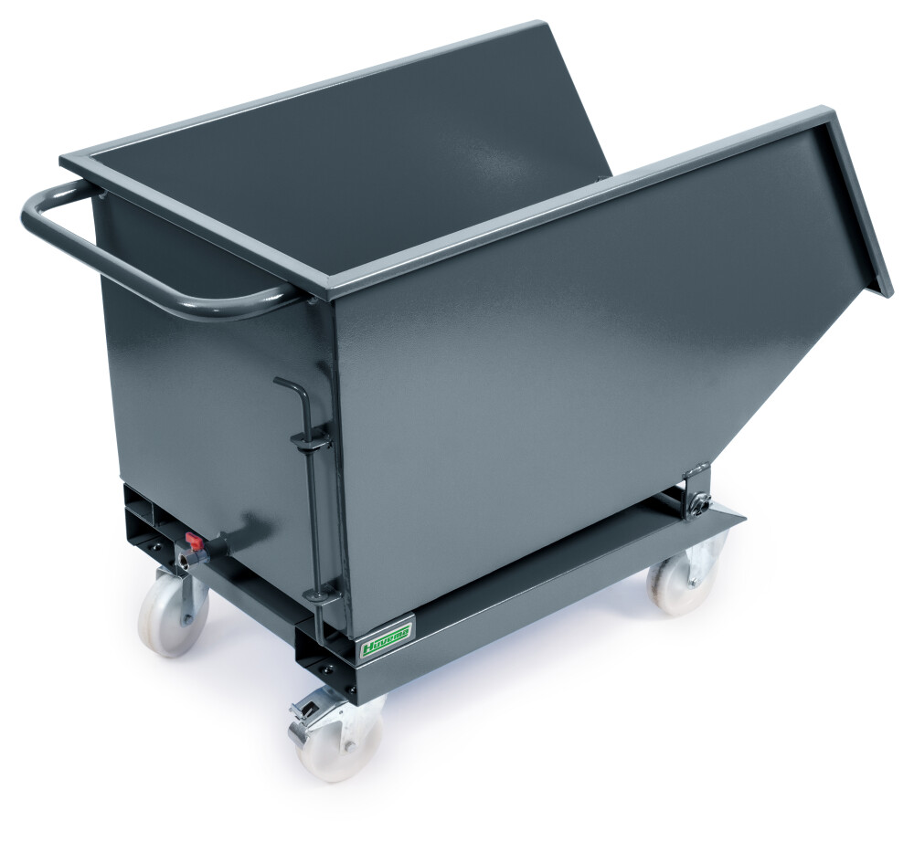 Verrijdbare kiepcontainer - spanenbak - 240 liter