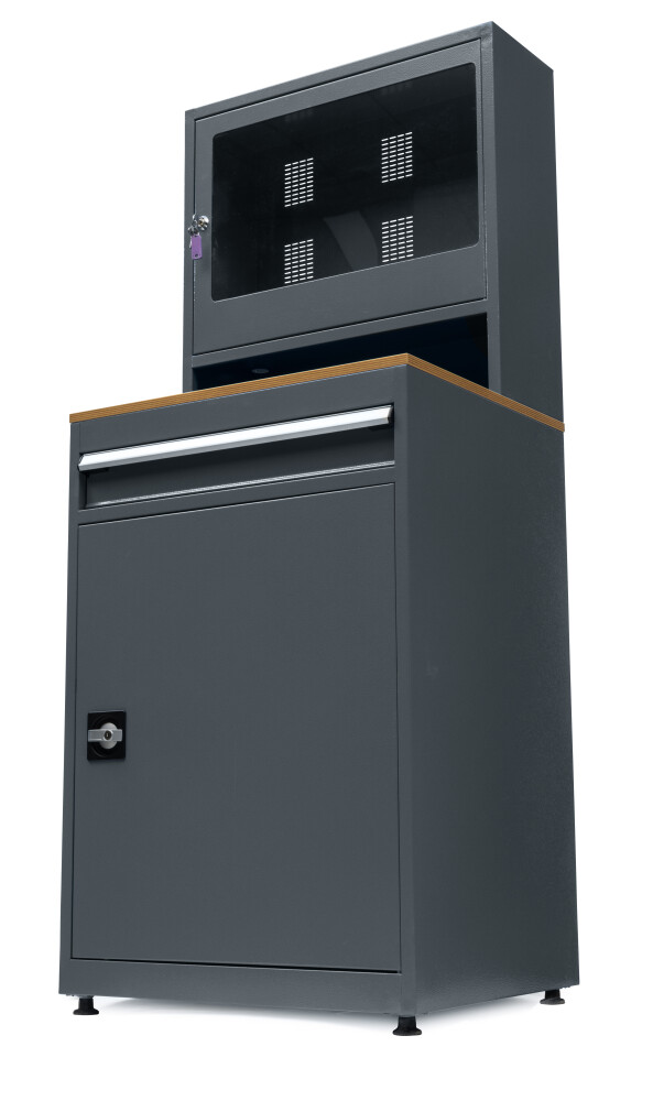 27'' computer cabinet with 1 drawer and lower cupboard