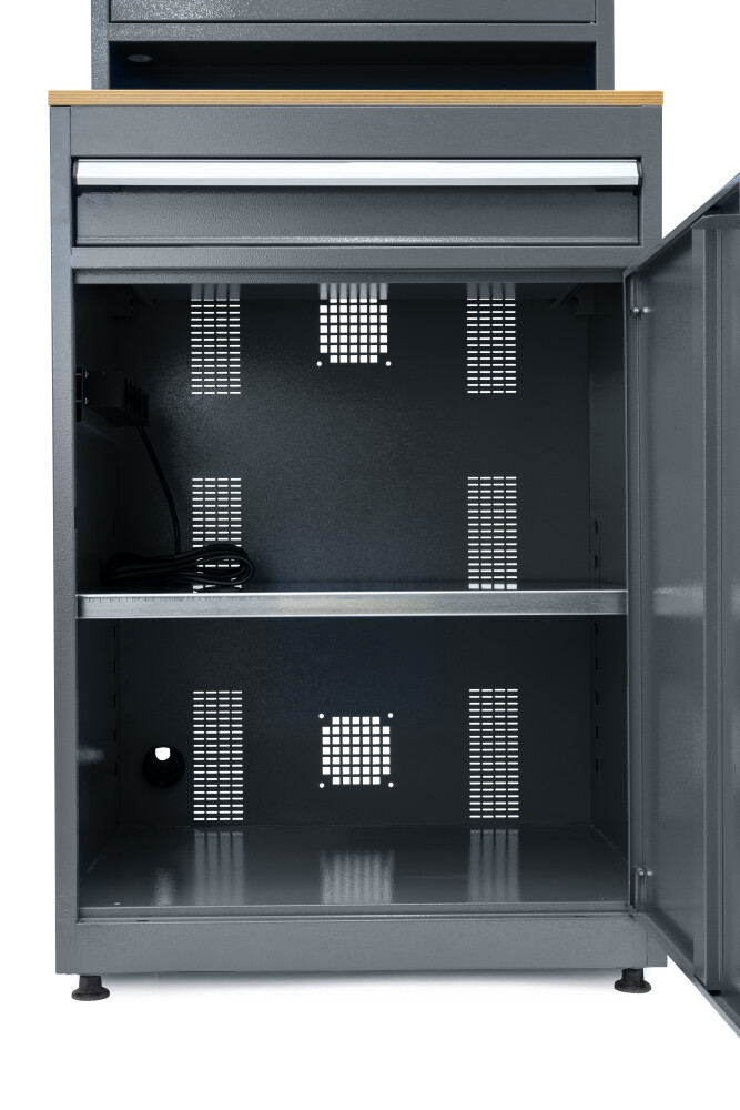27'' computer cabinet with 1 drawer and lower cupboard