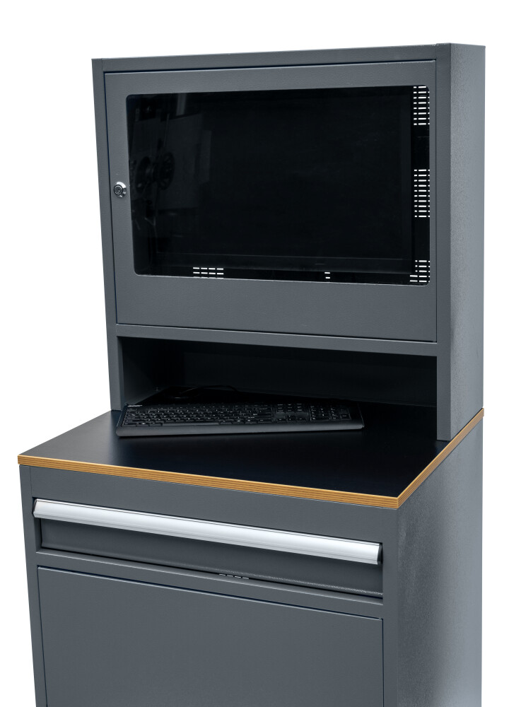 27'' computer cabinet with 1 drawer and lower cupboard