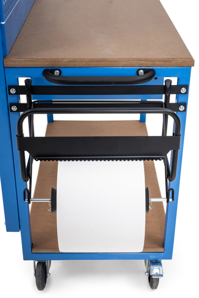 Mobiele werkbank met gereedschapswand